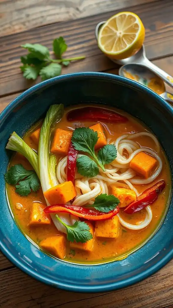 fragrant red curry noodle soup