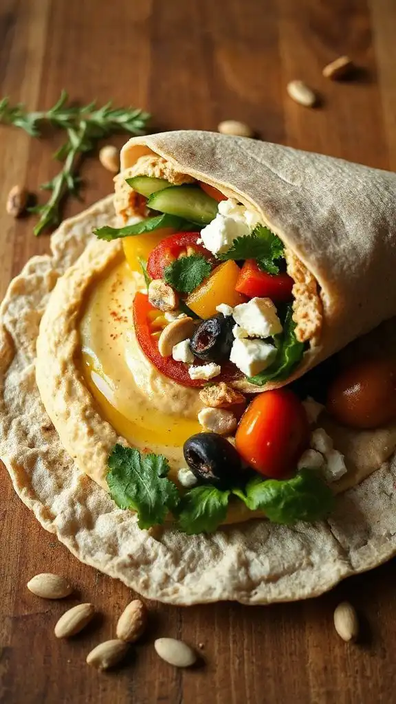 fresh mediterranean hummus wrap fresh mediterranean hummus wrap