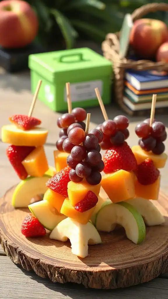 fruit kabobs for school