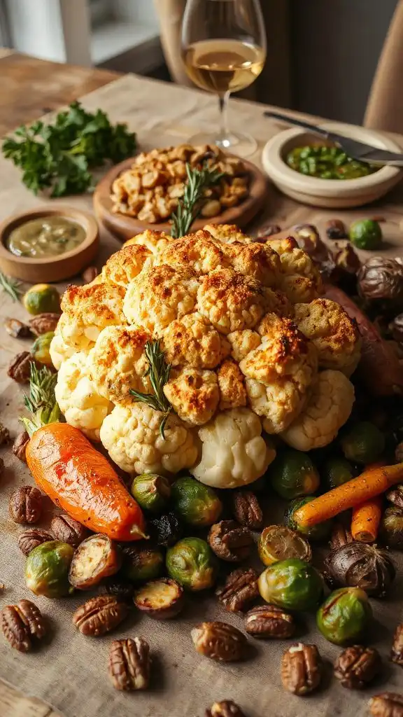 garlic herb roasted cauliflower garlic herb roasted cauliflower