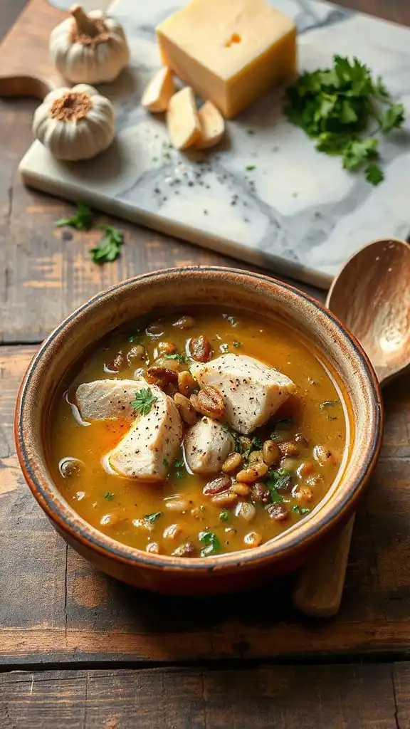 garlic parmesan chicken lentil soup garlic parmesan chicken lentil soup