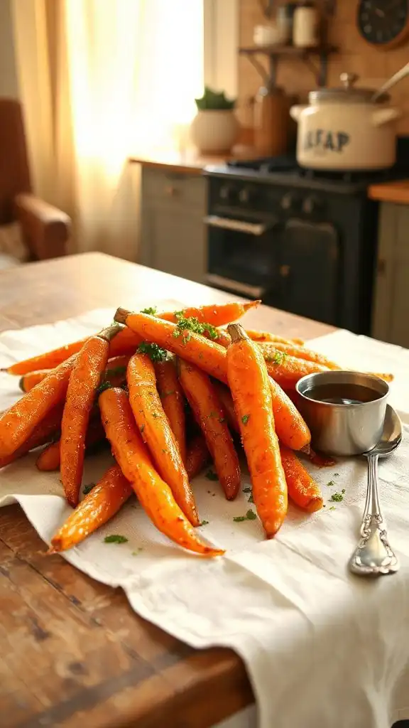 ginger maple roasted carrots recipe