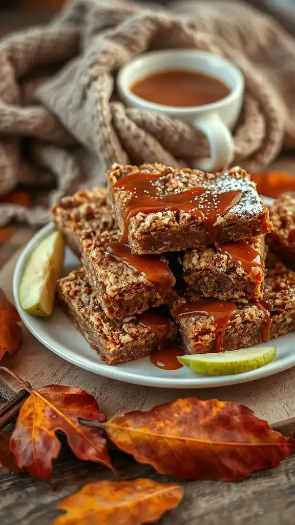 gingerbread apple oat bars