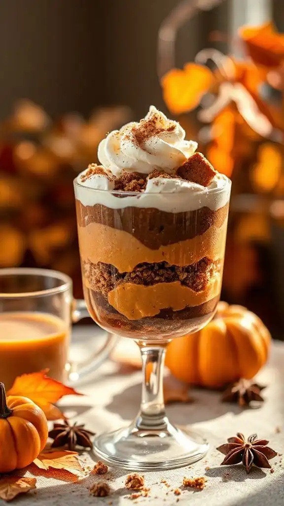 gingerbread pumpkin cream parfait