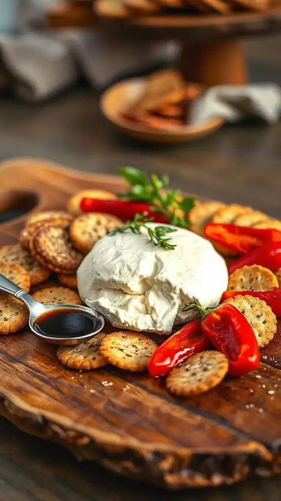 goat cheese with roasted peppers