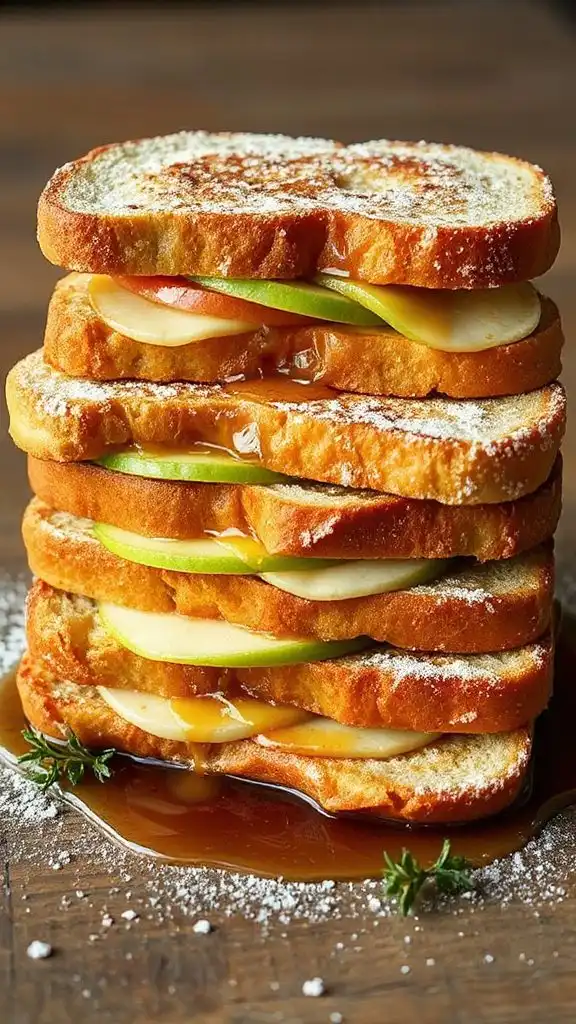 gourmet apple brie french toast