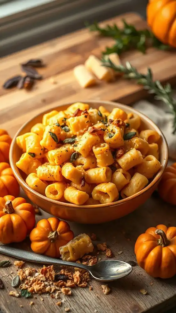 gourmet pumpkin truffle mac and cheese