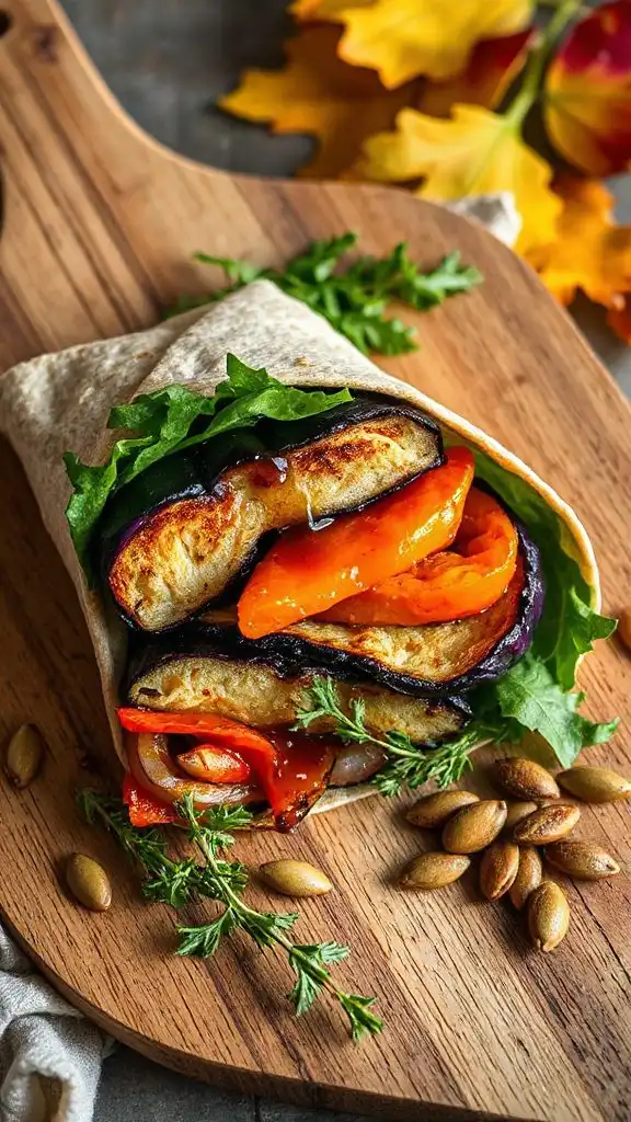 grilled eggplant wrap delight