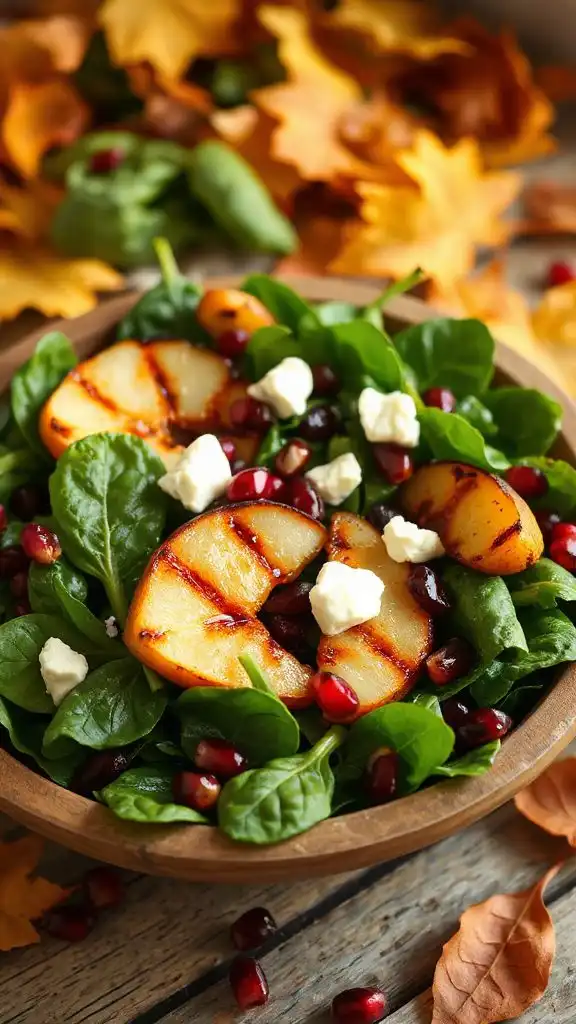grilled pears spinach salad