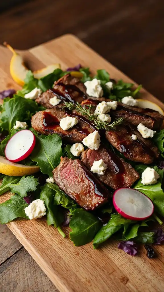 grilled steak arugula salad