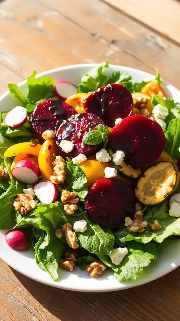 grilled vegetable beet salad