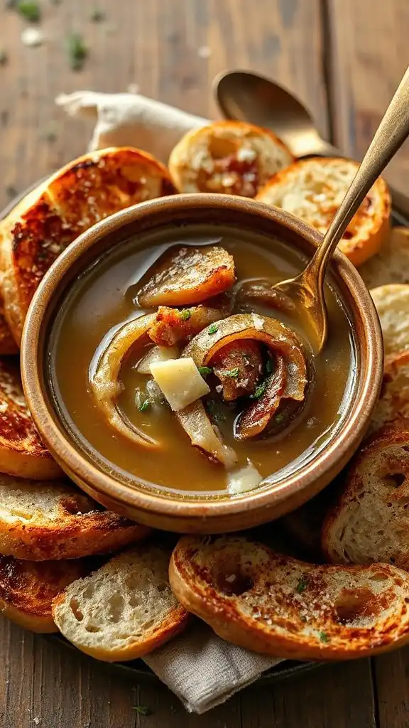 gruy re topped onion soup