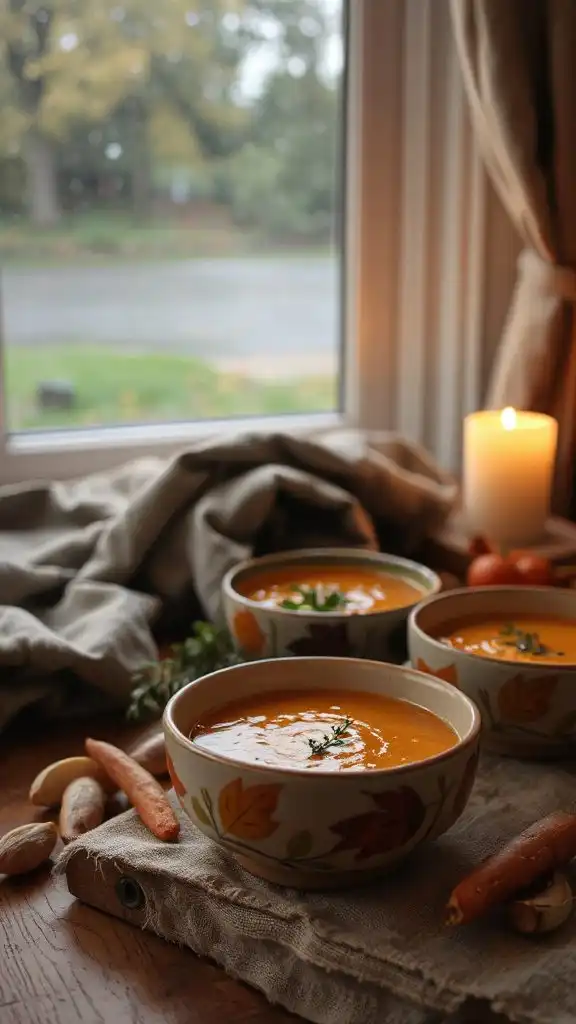 hand painted ceramic soup bowls