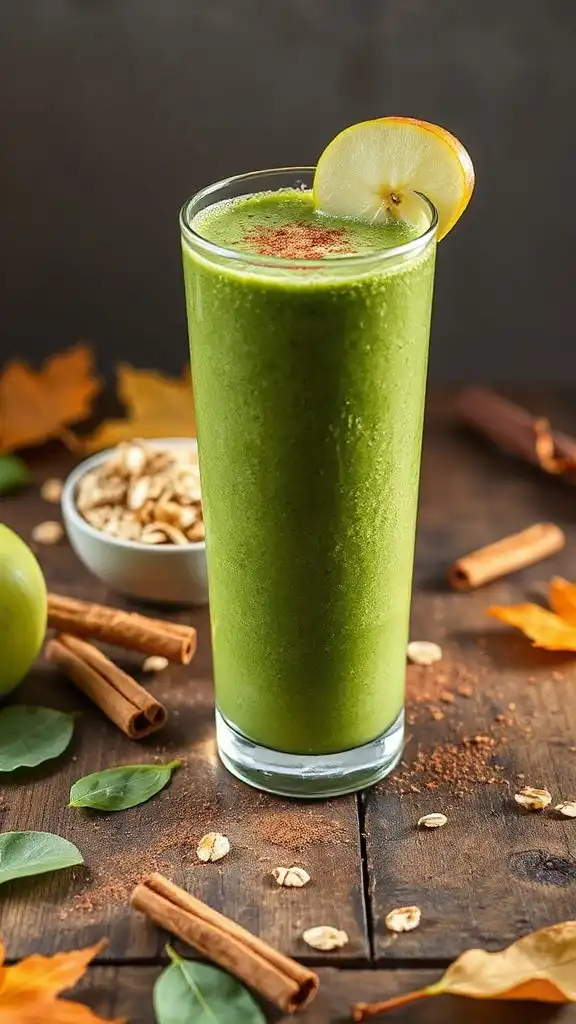healthy apple spinach smoothie