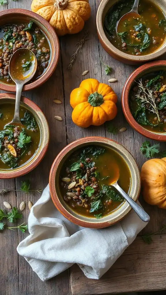 healthy lentil spinach soup