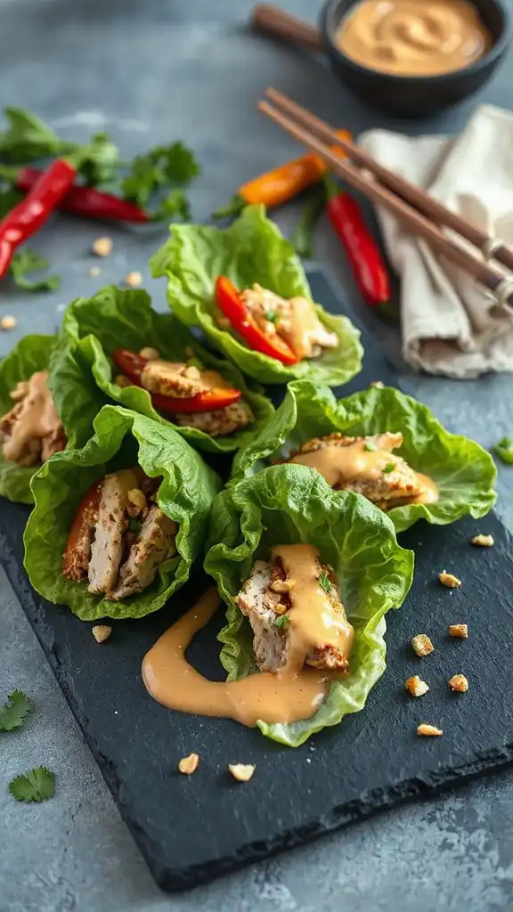 healthy turkey lettuce wraps