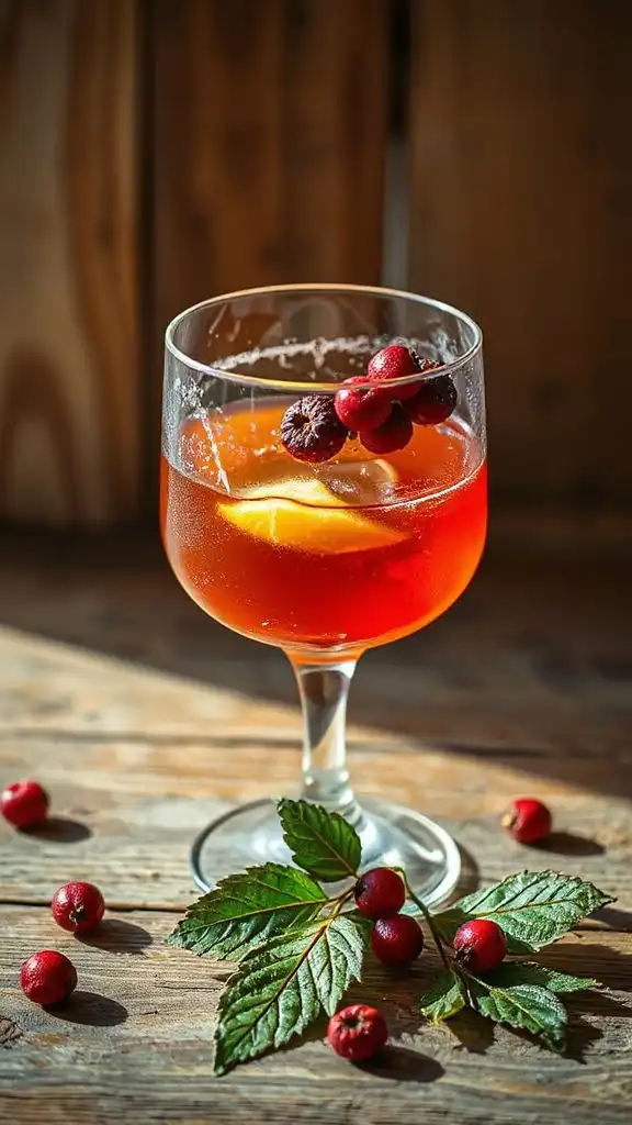 heartfelt maple berry cocktail