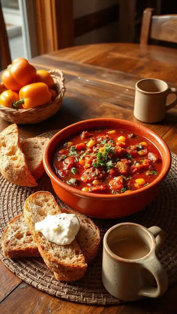 hearty and spicy chili