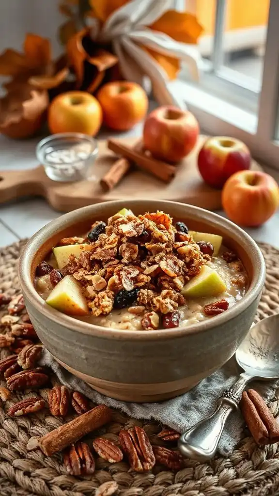 hearty apple cinnamon oatmeal