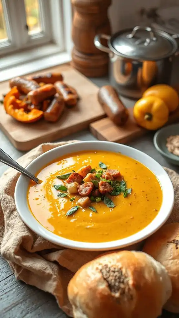 hearty apple sausage soup