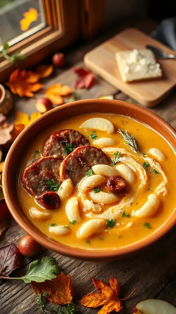 hearty apple sausage soup