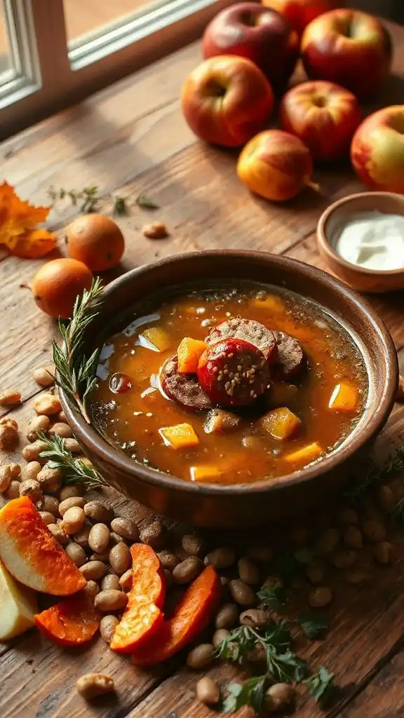 hearty apple sausage soup