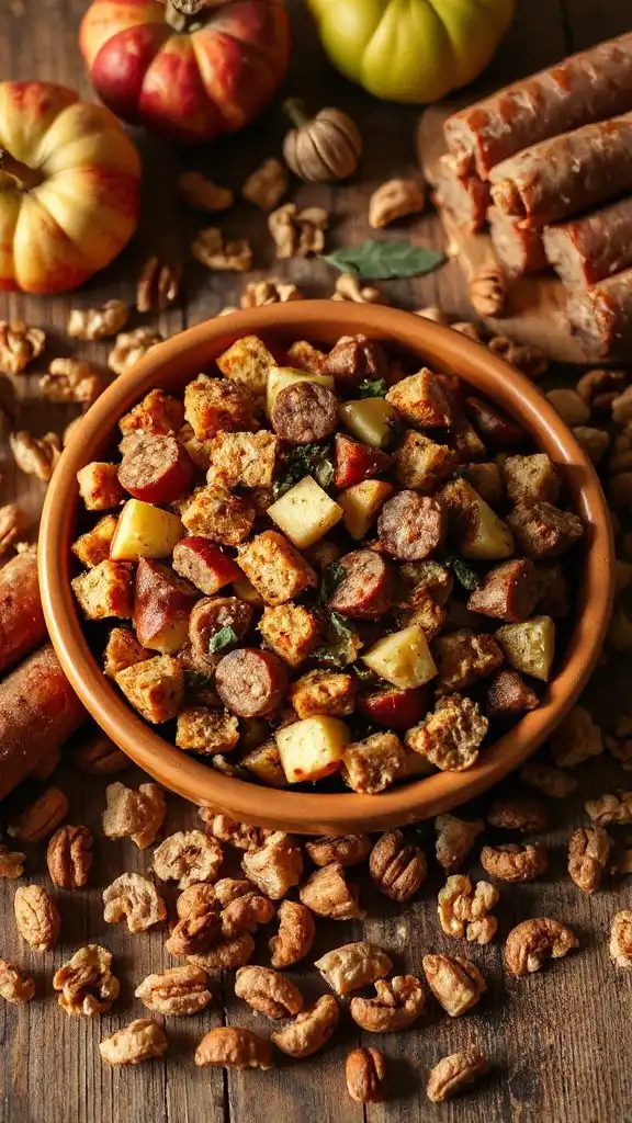 hearty apple sausage stuffing