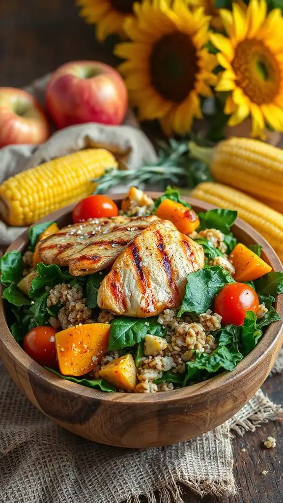 hearty autumn chicken salad