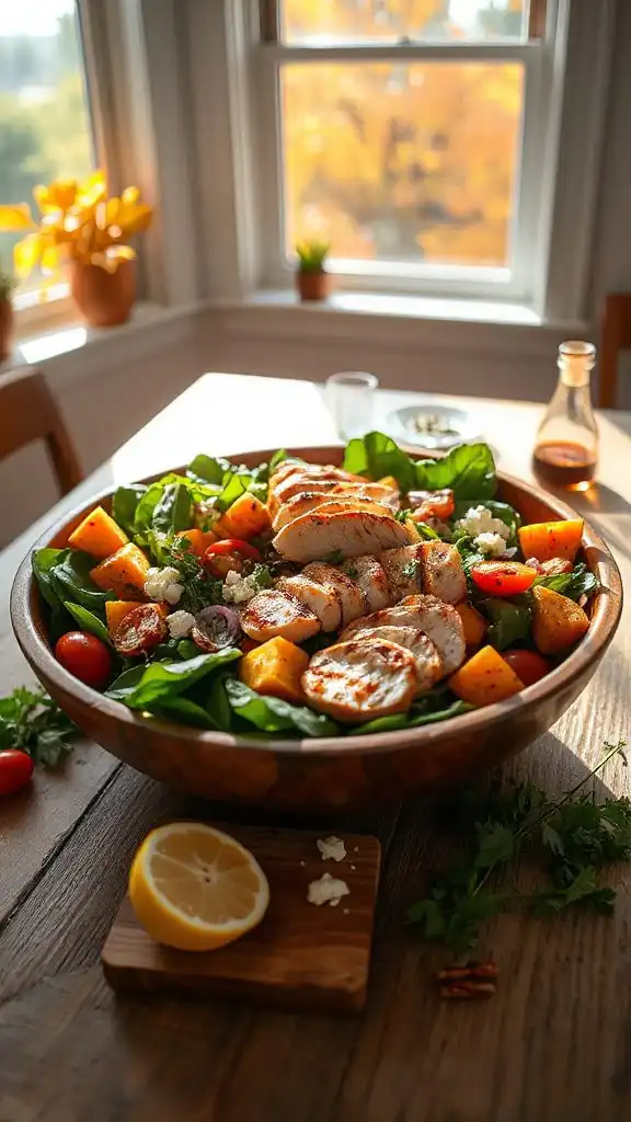 hearty autumn chicken salad
