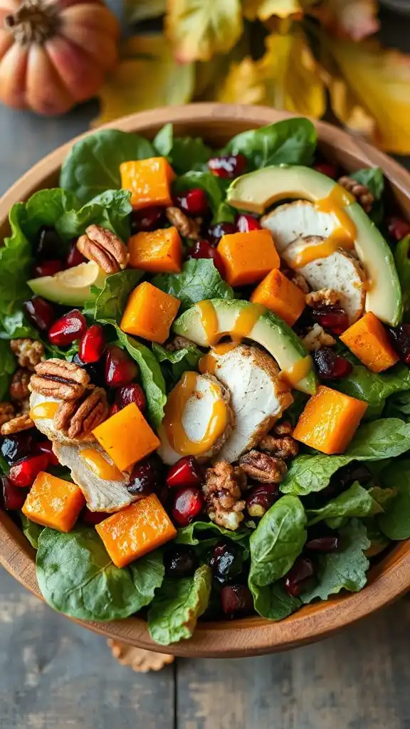 hearty autumn chicken salad