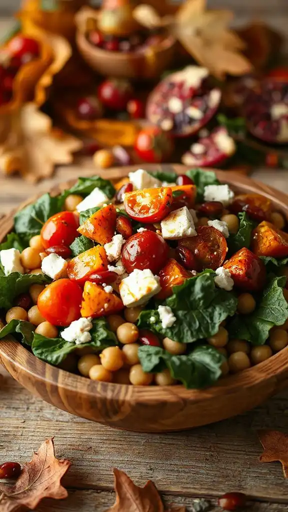hearty autumn chickpea salad