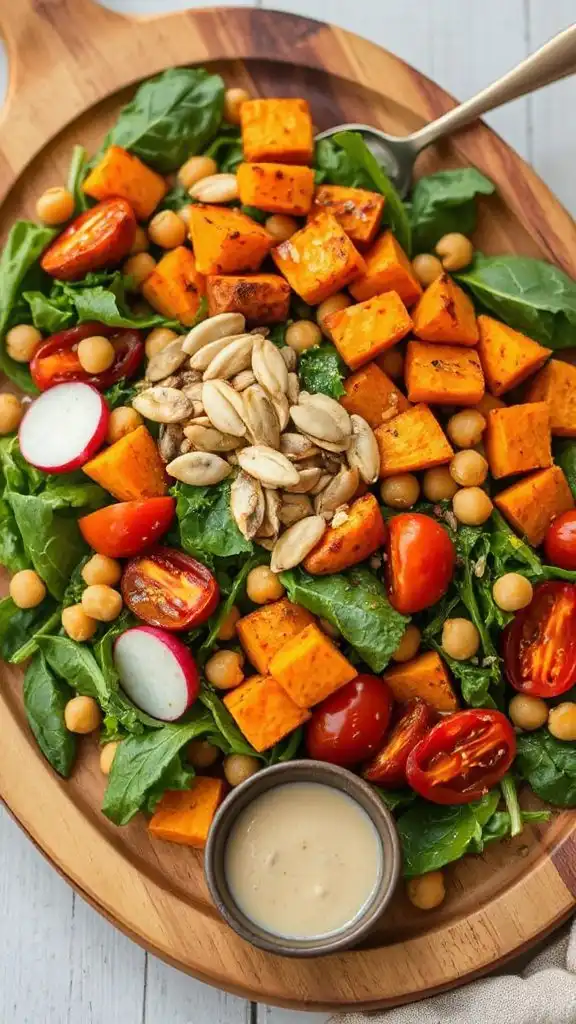 hearty autumn chickpea salad