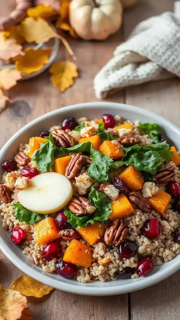 hearty autumn farro salad