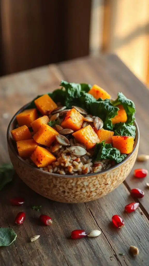 hearty autumn grain bowl