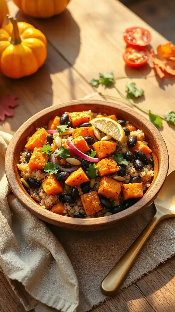 hearty autumn quinoa salad