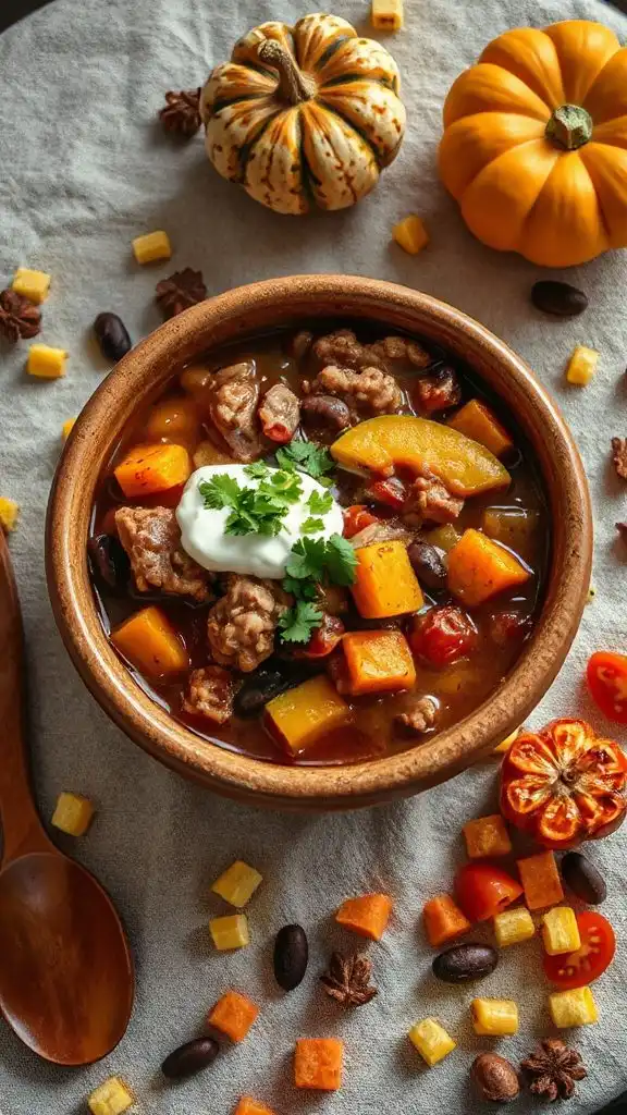 hearty autumn squash chili