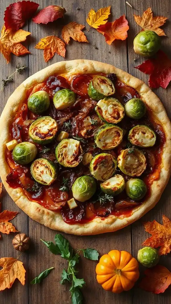hearty autumn vegetable pizza
