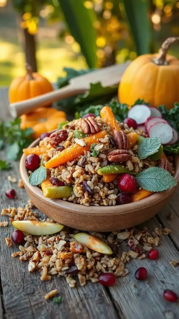 hearty autumn wild rice salad
