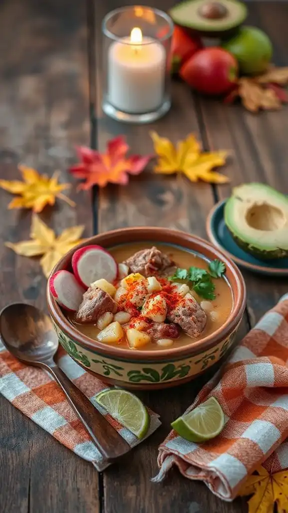 hearty beef and bean posole