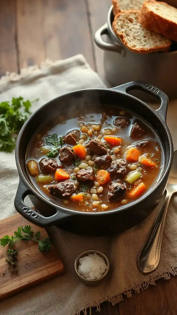 hearty beef barley soup