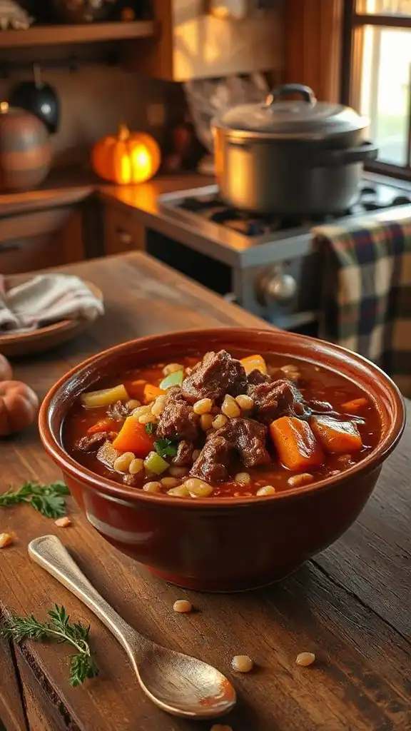 hearty beef barley soup