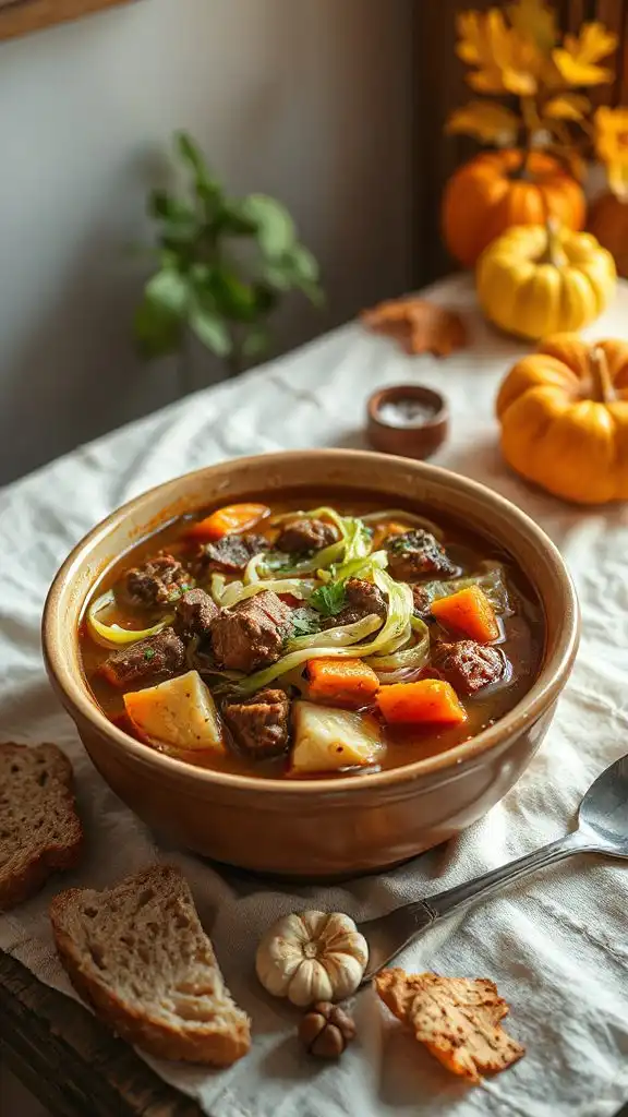 hearty beef cabbage soup