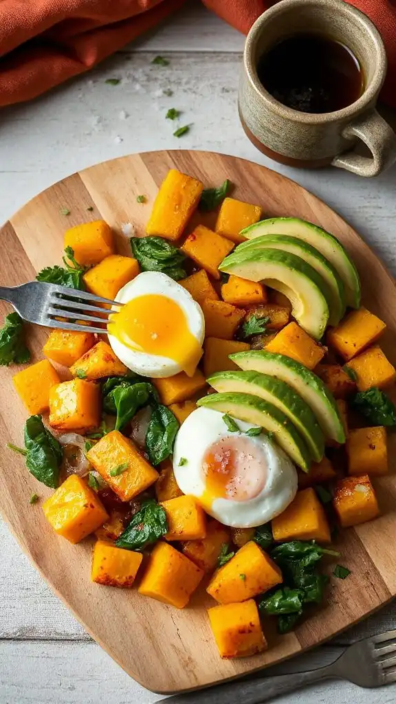 hearty breakfast with avocado