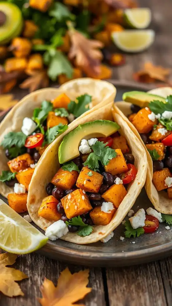 hearty butternut squash tacos
