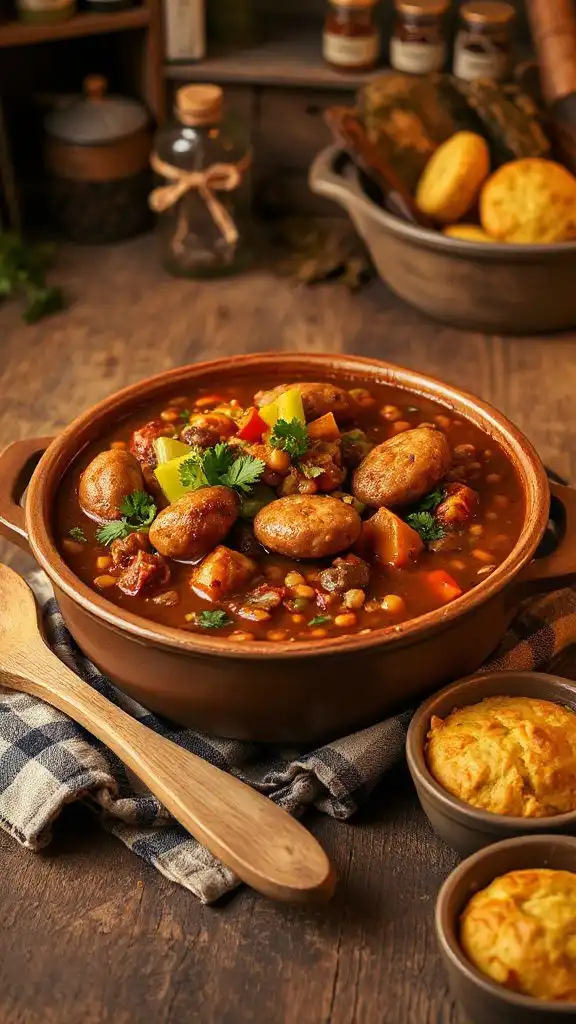 hearty cajun lentil gumbo