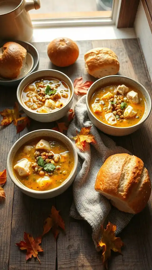 hearty chicken lentil soups