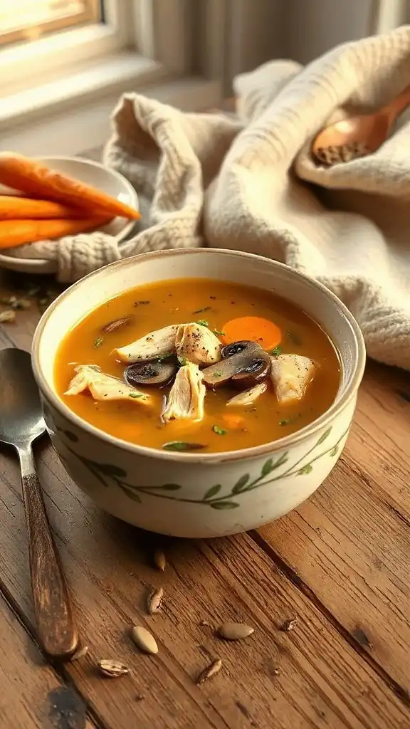 hearty chicken mushroom soup