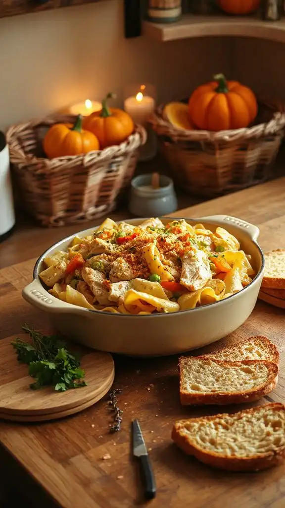 hearty chicken noodle casserole