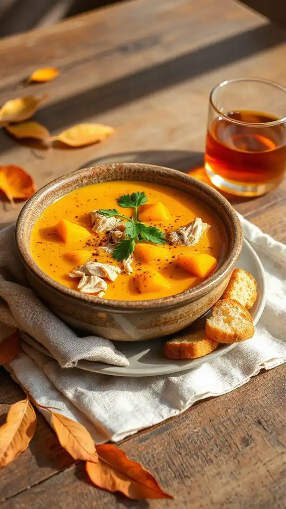 hearty chicken squash soup