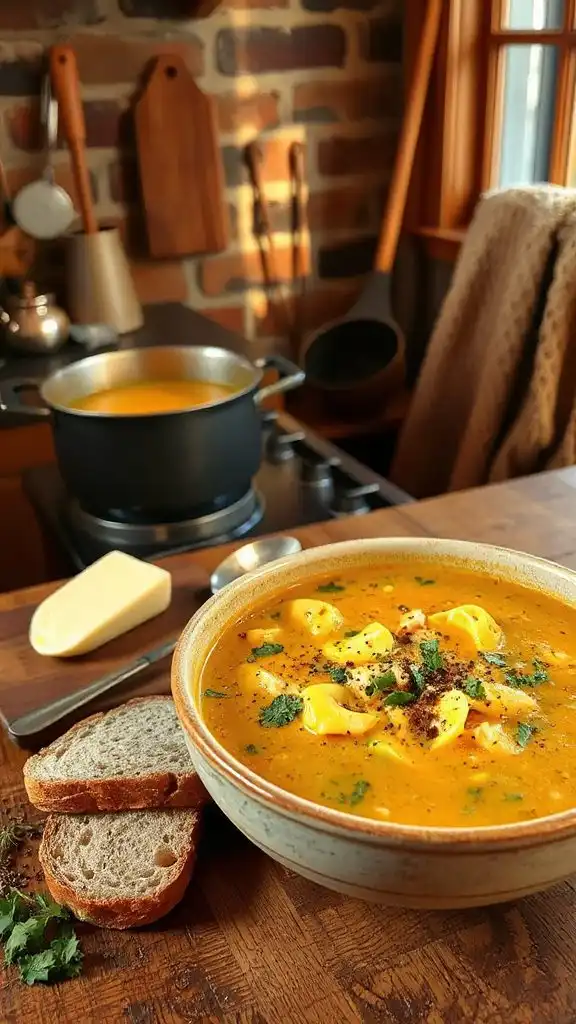 hearty chicken tortellini soup